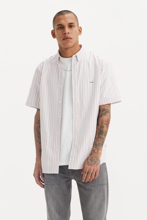 Ss Authentic Button Down Strip Bright